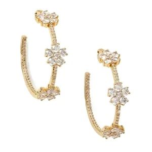 KATE SPADE • Gleaming Gardenia Gold Hoop Earrings